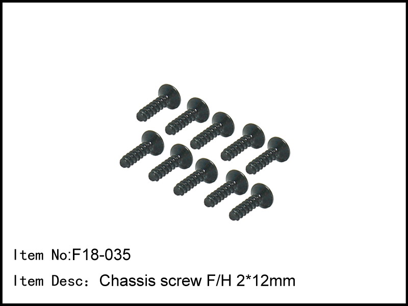 Artikel Bild: F18-035 - Chassis screw F/H 2*12mm (10pcs)