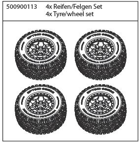 Artikel Bild: 500900113 - 4 x Reifen+Felgen Set
