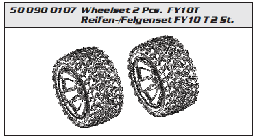 Artikel Bild: 900107 - Reifen-Felgenset FY10 2 Stck