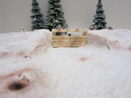 Diorama 1:72 MG Stellung Winter (handgebaut)