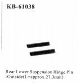 KB-61038 - Rear Lower Susp. Hinge Pin 27,3mm