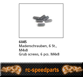 6045 - Madenschrauben M4x8  6 Stck