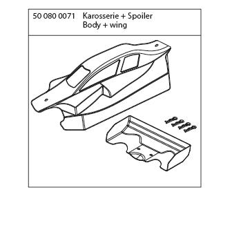 500800071 - Karosserie + Spoiler Dirt Warrior