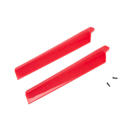BLH3216RE - Main Rotor Blades w hardware red MSRX