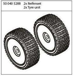 Artikel-Bild-405288 - 2 x Reifen mit Felgen