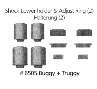 6505 - Feder Halterung Buggy + Truggy 2013