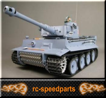 Artikel Bild: RC Panzer Tiger I mit BB Schuss, Rauch + Sound grau