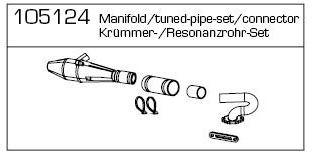 Artikel Bild: 105124 - Krümmer-Resonanzrohr Set