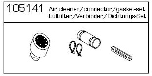 Artikel Bild: 105141 - Luftfilter + Verbinder + Dichtungs Set