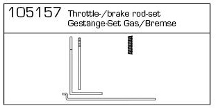 Artikel Bild: 105157 - Gasgestänge Set Gas+Bremse