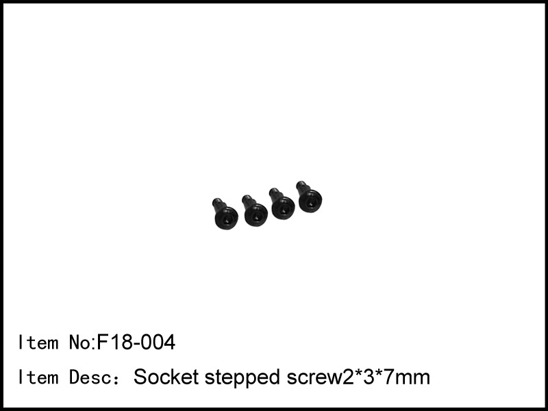 Artikel Bild: F18-004 - Socket stepped screw 2*3*7mm (4pcs)