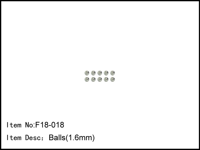 Artikel Bild: F18-018 - Thrust Balls(1.6mm) (10pcs)