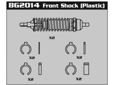 Artikel Bild: BG2014 - 14mm Front Shocks (Plastic)