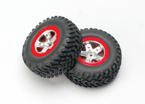 Artikel Bild: 299873 - Räder Offroad Reifen,5spokeFelgen2,2" matt verchr.hinten(2)