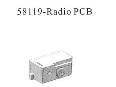 Artikel Bild: 58119 - Radio PCB (schwarzes Antennenkabel)