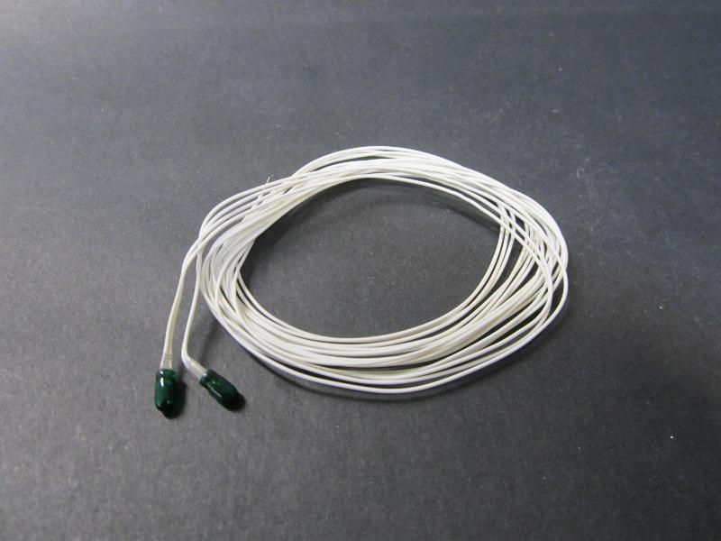 Artikel Bild: ro1670 Glühlampen grün 6V D3 mm 2 Stück 80cm Kabel