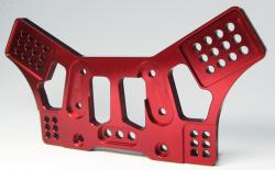 Artikel-Bild-R26183 - Aluminium CNC Dämpferbrücke Vorne (Mantis) rot eloxiert