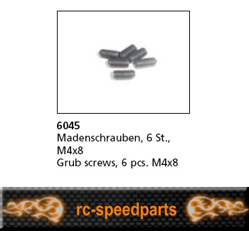 Artikel-Bild-6045 - Madenschrauben M4x8  6 Stck