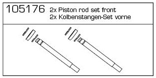 105176 - 2x Kolbenstangen-Set vorne