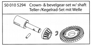 105294 - Teller -/Kegelrad Set mit Welle