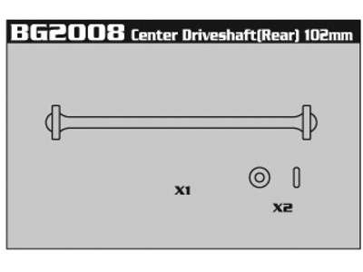 BG2008 - Center Driveshaft (Rear) 102mm