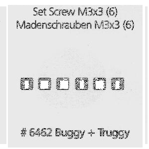 6462 - Madenschrauben M3x3 (6 Stck)