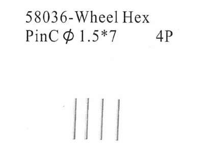 58036 - Wheel Hex Pin C 1.5x7