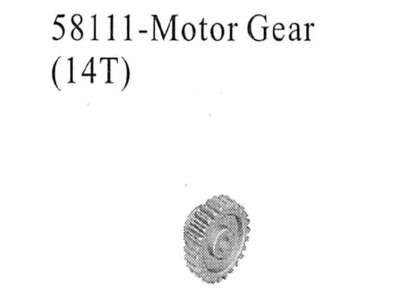 58111 - Motor Gear (14T)