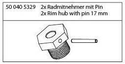 405329 - 2 x Radmitnehmer mit Pin