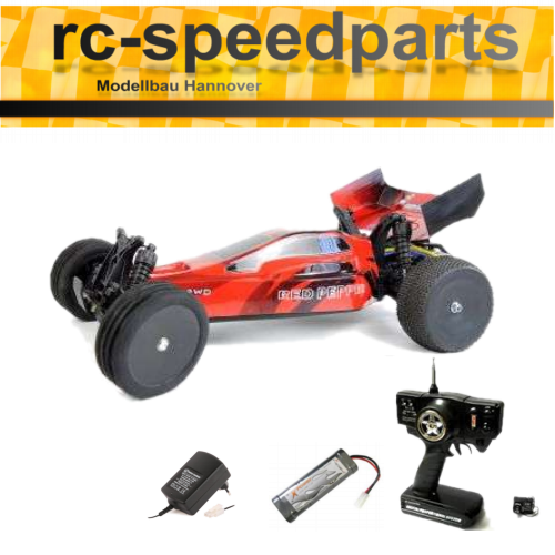 22077rt - Amewi AM10B Buggy RTR Set schwarz/rot