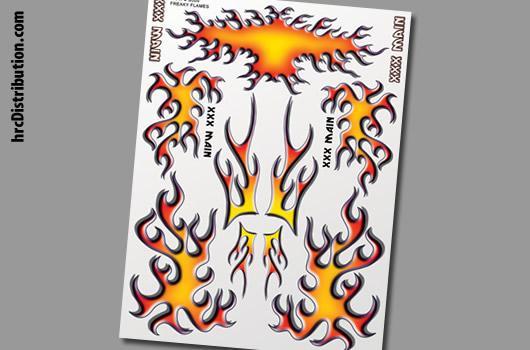 Artikel-Bild-XS005 - Freakly Flames Aufkleberbogen