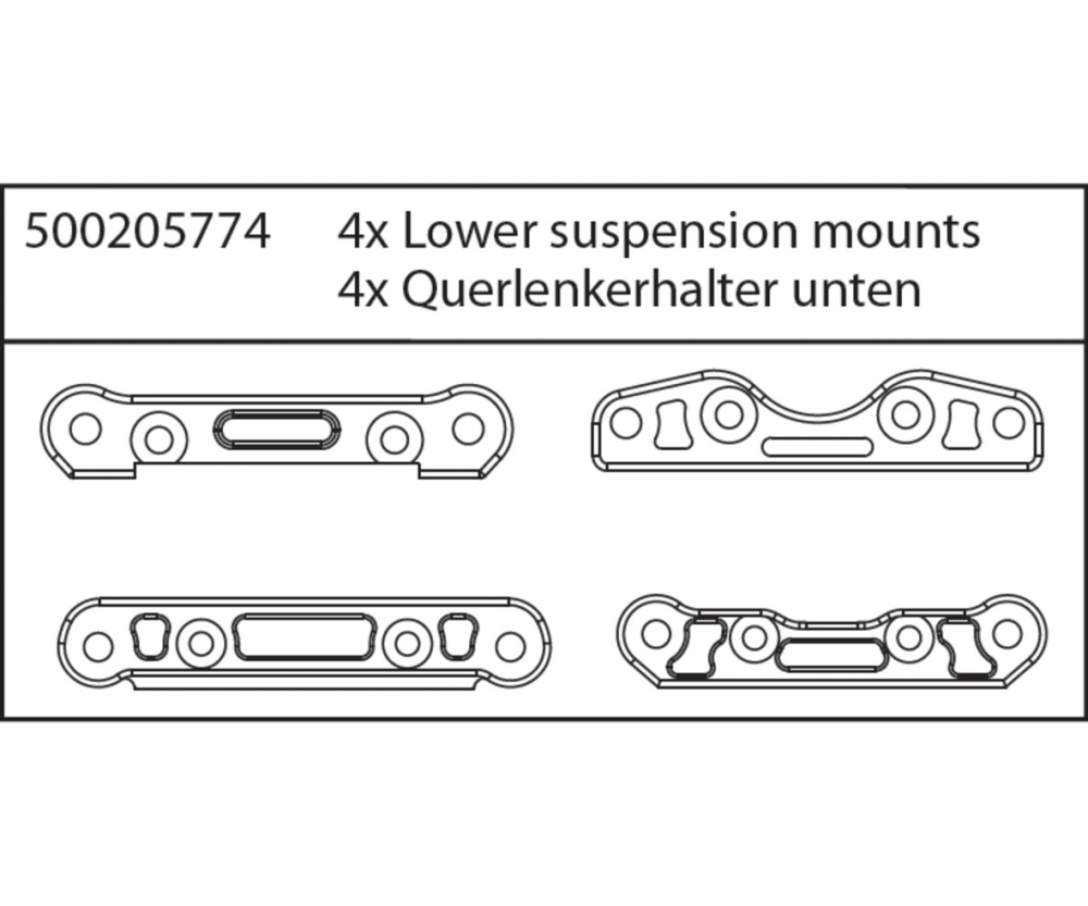205774 - Lower Suspenstion Mounts 4x