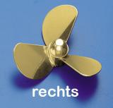 534031 Messingpropeller 3-Blatt 30mm rechts 4mm Welle