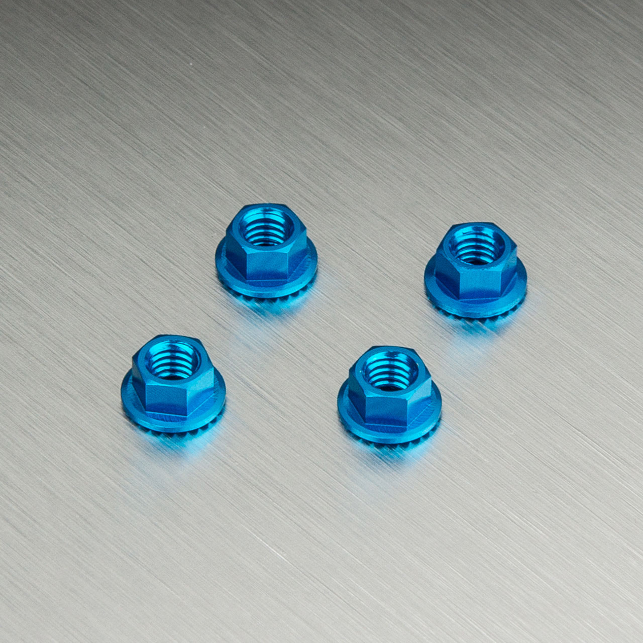 Artikel-Bild-MST820001DB Radmutter mit Flansch blau 4mm  4 Stück