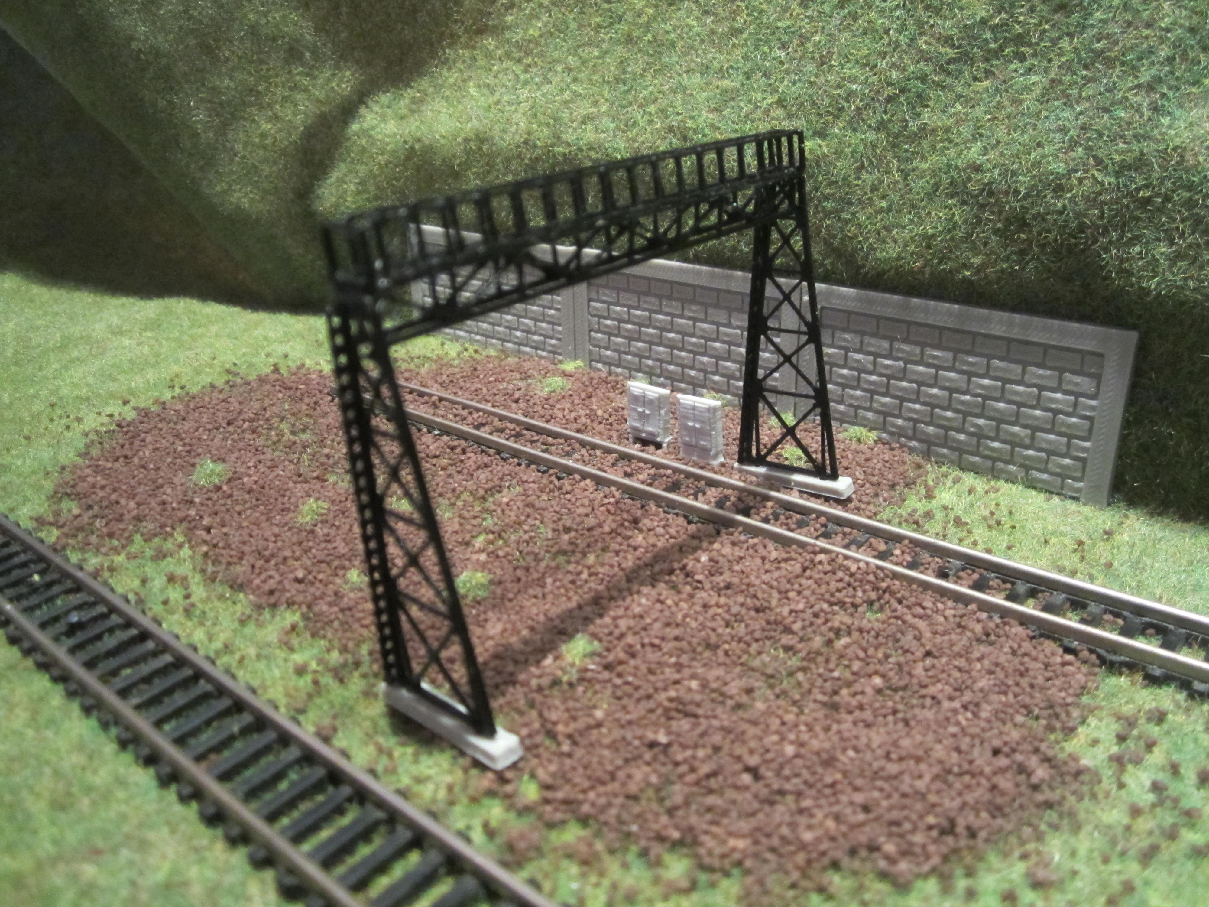 Signalbrücke schwarz Spur N